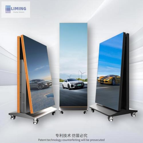 GOB  HD Electronic Advertising LED Screen Floor Standing LED Display with Folded Style